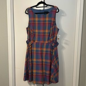 ModCloth NWT plaid dress size 22